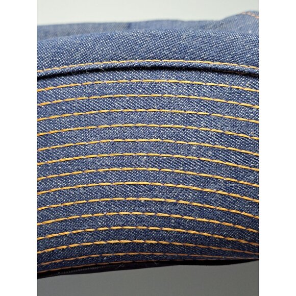 Vtg The Rustler Denim Cowboy Hat X-Large Western Men's Union Made Blue Retro - Picture 6 of 12